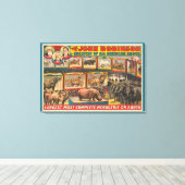 De John Robinson grootste, meest complete menageri Canvas Afdruk (Insitu (Houten vloer))