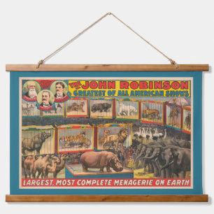 De John Robinson grootste, meest complete menageri Hangend Wandkleed