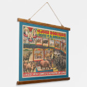 De John Robinson grootste, meest complete menageri Hangend Wandkleed (Gebogen)