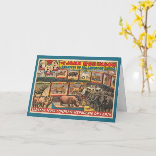 De John Robinson grootste, meest complete menageri Kaart (Gele Bloem)