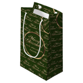 De Johnson Family Kerstmis Green Faux Gold Chic Klein Cadeauzakje