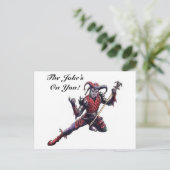 De Joke staat op je boze Jester Spirit en Personee Briefkaart (Staand voorkant)