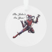 De Joke staat op je boze Jester Spirit en Personee Ornament (achterkant)