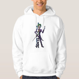 De Joker Artistieke Illustratie Heren Witte Hoodie