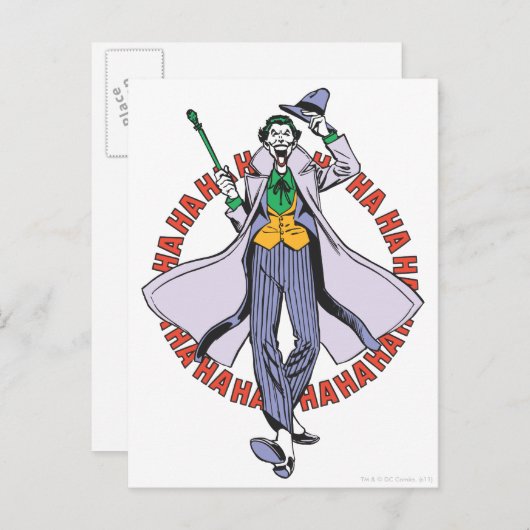De Joker Cackles Briefkaart (Voorkant / Achterkant)