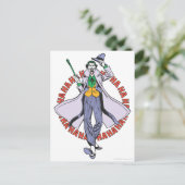 De Joker Cackles Briefkaart (Staand voorkant)