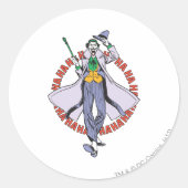 De Joker Cackles Ronde Sticker (Voorkant)
