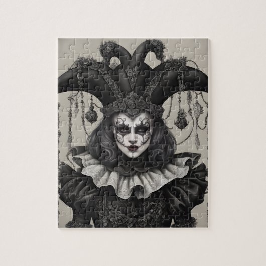 De Joker Clown in zwart-wit Legpuzzel (Verticaal)