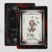 De joker- en kleine witte halloween-kaart kaart (Voorkant / Achterkant)