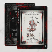 De joker- en kleine zwarte Dog-halloween-kaart Kaart (Voorkant / Achterkant)