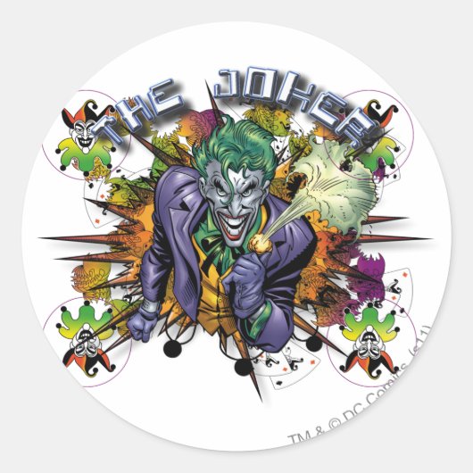 De joker - Explosie Ronde Sticker (Voorkant)