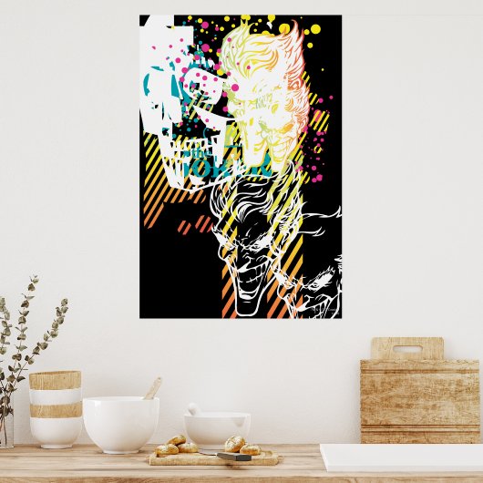 De Joker Neon Montage Poster (Keuken)