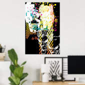 De Joker Neon Montage Poster (Thuiskantoor)