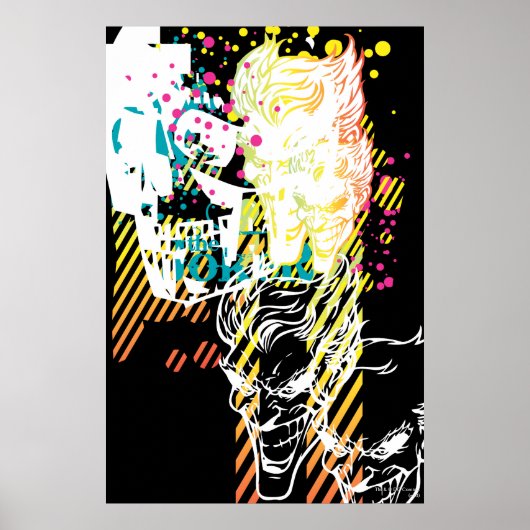 De Joker Neon Montage Poster (Voorkant)
