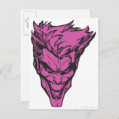 De joker roze briefkaart (Voorkant / Achterkant)