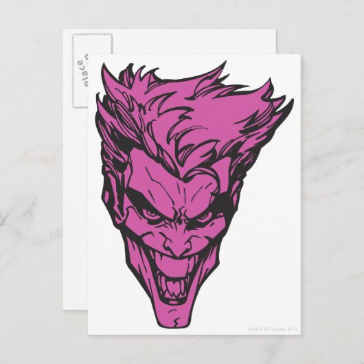 De joker roze briefkaart (Voorkant / Achterkant)