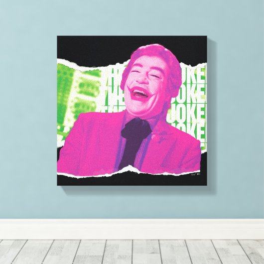 De Joker Scrapbook Lach Canvas Afdruk (Insitu (Houten vloer))