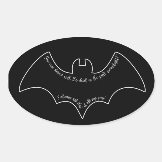 De Joker uit Batman (1989) Ovale Sticker (Voorkant)