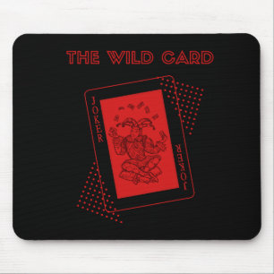 De joker van de wildcard rood muismat