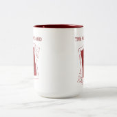 De joker van de wildcard rood tweekleurige koffiemok (Center)