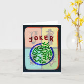 De Joker van Jongg Notecard van Mah Kaart (Gele Bloem)