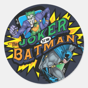 De Joker Vs Batman Ronde Sticker