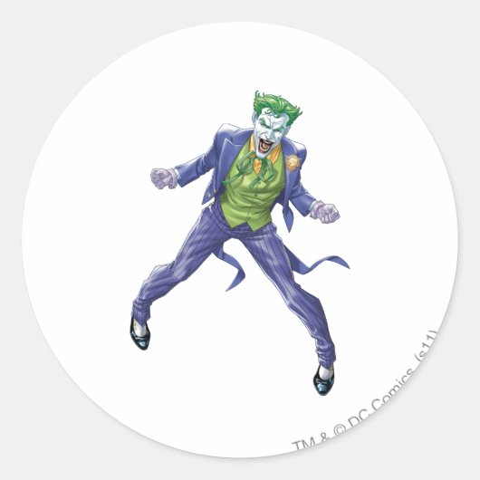 De Joker Yells Ronde Sticker (Voorkant)