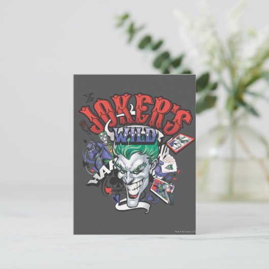 De joker's Wild Briefkaart (Staand voorkant)