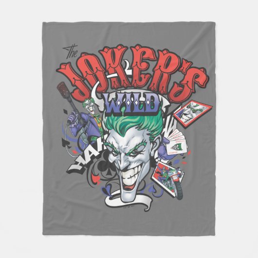 De joker's Wild Fleece Deken (Voorkant)