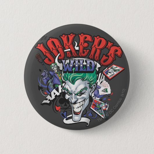 De joker's Wild Ronde Button 5,7 Cm (Voorkant)