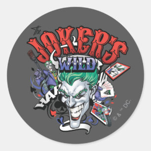 De joker's Wild Ronde Sticker