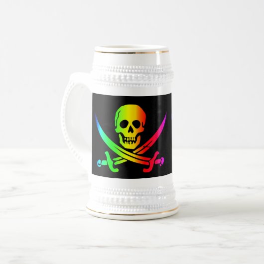 De Jolly RastafarI Beer Stein Bierpul (Voorkant links)