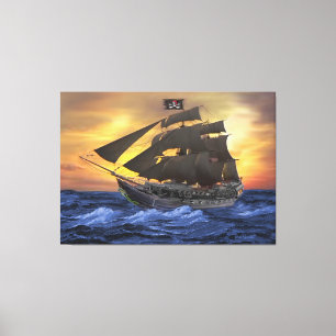 DE JOLLY ROGER CANVAS AFDRUK