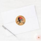 De Jolly Roger Pirate Map Ronde Sticker (Envelop)