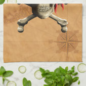 De Jolly Roger Pirate Map Theedoek (Gevouwen)