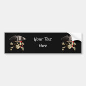 De Jolly Roger Pirate Skull Bumpersticker (Voorkant)