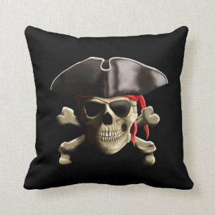 De Jolly Roger Pirate Skull Kussen