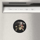 De Jolly Roger Pirate Skull Magneet (Insitu (Vaatwasser))