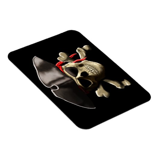 De Jolly Roger Pirate Skull Magneet (Rechterzijde)