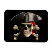 De Jolly Roger Pirate Skull Magneet (Horizontaal)