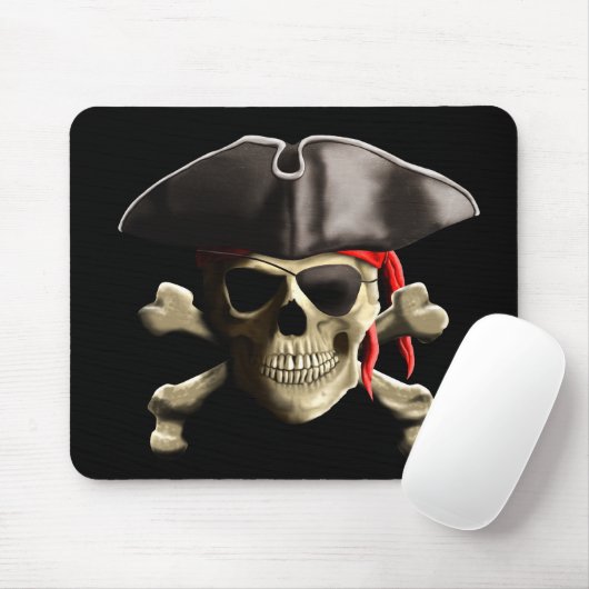 De Jolly Roger Pirate Skull Muismat (Met muis)