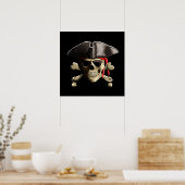 De Jolly Roger Pirate Skull Poster (Keuken)