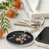 De Jolly Roger Pirate Skull Sleutelhanger (Voorkant Rechts)
