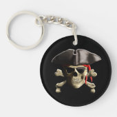 De Jolly Roger Pirate Skull Sleutelhanger (Voorkant)