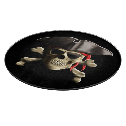 De Jolly Roger Pirate Skull Snijplank (Hoek)