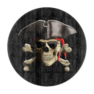 De Jolly Roger Pirate Skull Snijplank