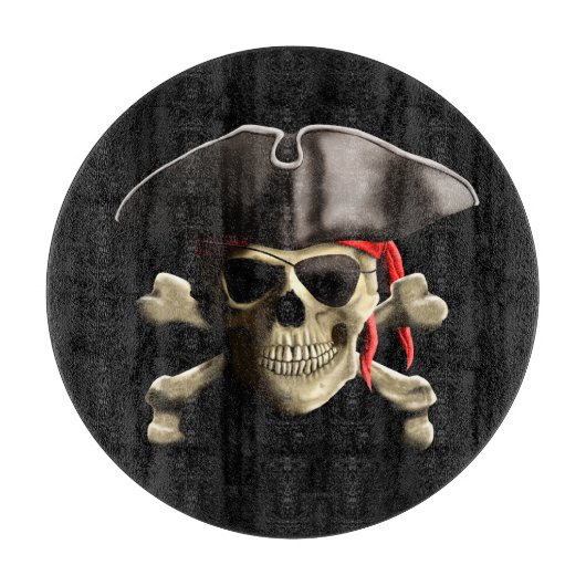 De Jolly Roger Pirate Skull Snijplank (Voorkant)