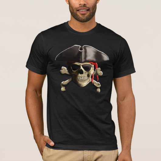 De Jolly Roger Pirate Skull T-shirt (Voorkant)