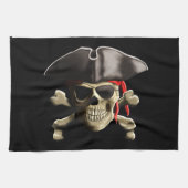 De Jolly Roger Pirate Skull Theedoek (Horizontaal)
