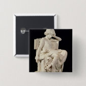 De jonge Aristoteles, 1870 Vierkante Button 5,1 Cm (Voorkant /achterkant)